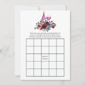 Invitation Boho Burgundy et Navy Wine Tasting Bride Bingo (Devant)