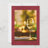 Invitation Boho Burgundy Vin Floral Célébration de la vie (Dos)