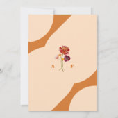 Invitation Boho Burnt Orange Arch Fleur sauvage Monogramme Ma (Dos)