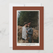 Invitation BOHO Burnt Orange Fall Floral Pampas Herbe Élégant (Dos)