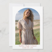 Invitation Boho Burnt Orange Floral Arch Graduation (Dos)