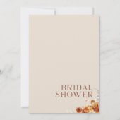 Invitation Boho Burnt Orange Floral Arch nuptiale Douche (Dos)