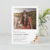 Invitation Boho Burnt Orange Floral Graduation Party (Debout devant)