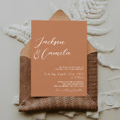 Invitation Boho Burnt Orange Mariage Photo
