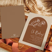 Invitation Boho Burnt Orange Terracotta Arch Baby shower