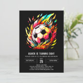 Invitation Boho But Football en ligne Anniversaire (Debout devant)
