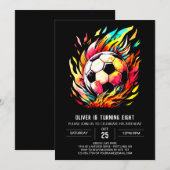 Invitation Boho But Football en ligne Anniversaire (Devant / Derrière)
