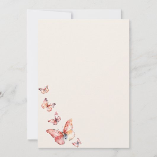 Invitation Boho Butterfly 1er anniversaire (Dos)