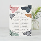 Invitation Boho Butterfly Baby shower Voudrait Maman Plutôt J (Debout devant)