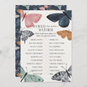 Invitation Boho Butterfly Baby shower Voudrait Maman Plutôt J (Devant / Derrière)