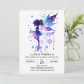 Invitation Boho Butterfly Fairy Anniversaire Élégance (Debout devant)