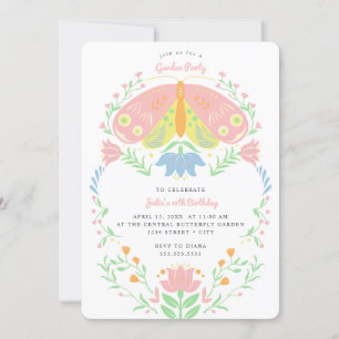 Invitation Boho Butterfly Garden Party Anniversaire Invitatio