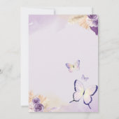 Invitation Boho Butterfly Lavender Purple Baby shower Floral (Dos)