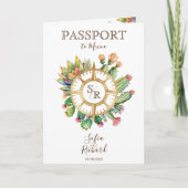 Invitation Boho Cactus Destination Mariage Code QR (Devant)