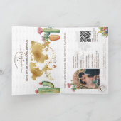 Invitation Boho Cactus Destination Mariage Code QR (Intérieur)