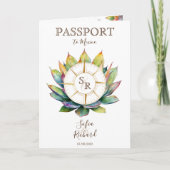 Invitation Boho Cactus Destination Mariage Code QR (Devant)