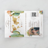 Invitation Boho Cactus Destination Mariage Code QR (Intérieur)