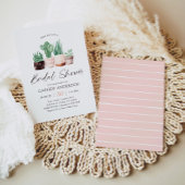 Invitation Boho Cactus Fête des mariées succulente