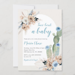 Invitation Boho Cactus Floral Taco Bout a Baby Show
