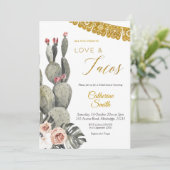 Invitation Boho Cactus Love and Tacos Fête des mariées (Debout devant)