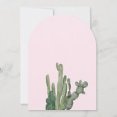 Invitation Boho cactus pampas arc baby shower bonjour (Dos)