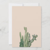 Invitation Boho cactus pampas arche pierre de terre beige mar (Dos)