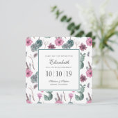 Invitation Boho Cactus, Succulent & Floral - Bridesmaid (Debout devant)