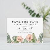 Invitation Boho Cactus Succulents Mariage Enregistrer La Cart (Debout devant)