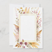 Invitation Boho cadre floral blanc mariage (Devant)