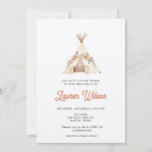 Invitation Boho Camping Tente Fête des mariées (Devant)