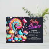 Invitation Boho Candy Sweet Celebration Baby shower (Debout devant)