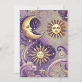 Invitation Boho céleste et soleil céleste et lune (Devant)