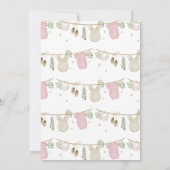 Invitation Boho C'est un Baby shower de vêtements pour bébé f (Dos)