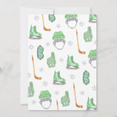 Invitation Boho C'est un garçon Baby shower de hockey sur gla (Dos)