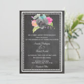 Invitation Boho Chalkboard (Debout devant)