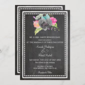 Invitation Boho Chalkboard (Devant / Derrière)
