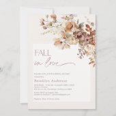 Invitation Boho Chaud Chute Florale Chute En Amour Fête des m (Devant)