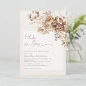 Invitation Boho Chaud Chute Florale Chute En Amour Fête des m (Debout devant)