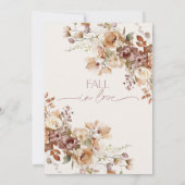 Invitation Boho Chaud Chute Florale Chute En Amour Fête des m (Dos)