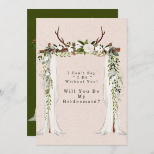 Invitation Boho Cher Antlers Canopée Vous Serez Ma Femme D'Ac