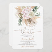 Invitation Boho Chic 30e anniversaire (Devant / Derrière)