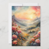 Invitation Boho Chic Aquarelle Fête des mariées Florale (Dos)