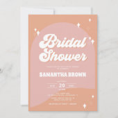 Invitation Boho Chic Arch Moderne Fête des mariées Rétro (Devant)