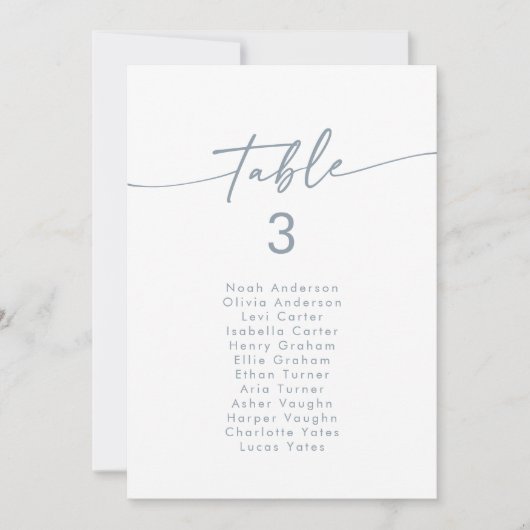 Invitation Boho Chic Ardoise Bleu Poignée de siège (Devant)