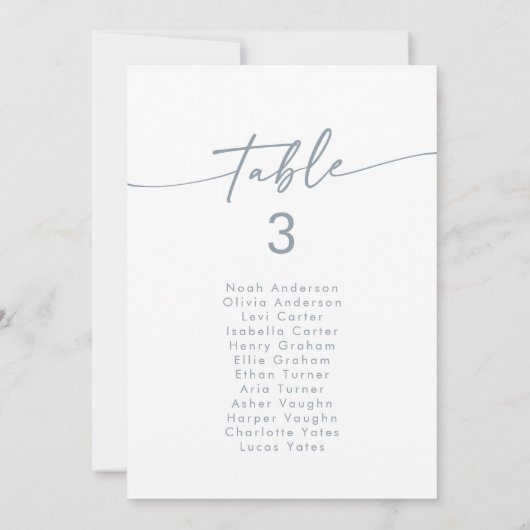 Invitation Boho Chic Ardoise Bleu Poignée de siège (Dos)