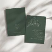 Invitation Boho Chic Automne Vert Sage Mariage