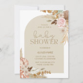 Invitation Boho Chic Baby shower (Devant)