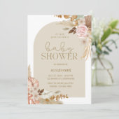 Invitation Boho Chic Baby shower (Debout devant)