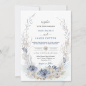 Invitation Boho Chic Beach Destination Hampton Mariage (Devant)