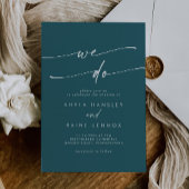 Invitation Boho Chic Bleu Turquoise Nous faisons Mariage